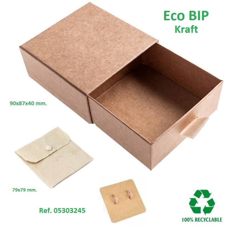 Caja Eco BIP multiuso Plus 90x87x40 mm. (bolsa botón y c.ptes.) - Haga un click en la imagen para cerrar